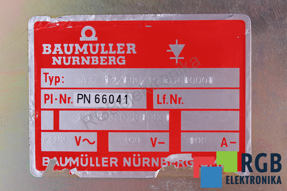 bkf12-100-400-3010001 BAUMULLER Reparatur