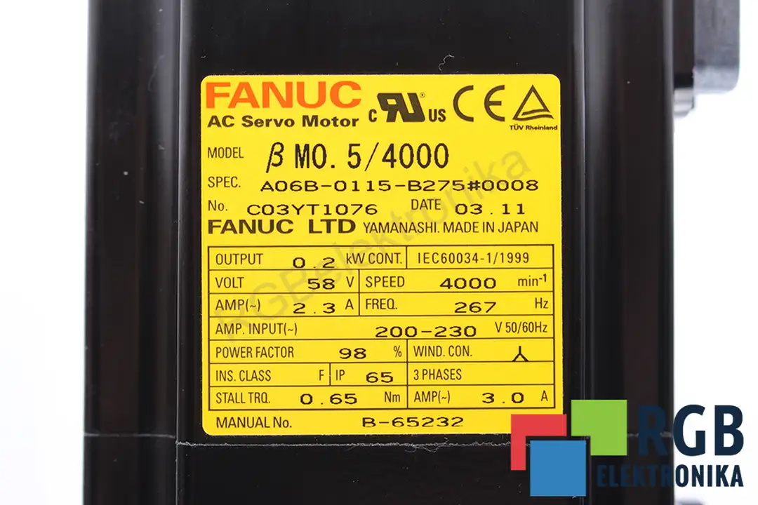 FANUC A06B-0115-B275#0008 A06B-0115-B275#0008 FANUC
