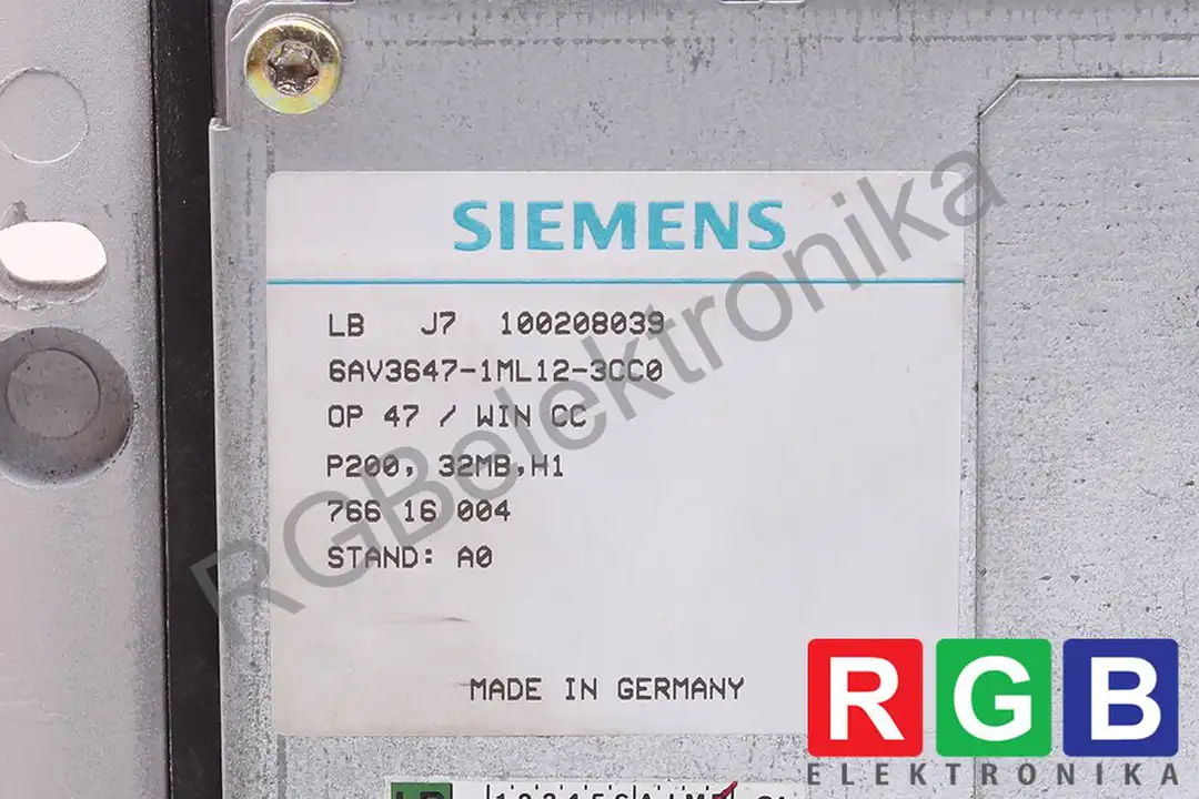 6av3647-1ml12-3cc0 SIEMENS Reparatur