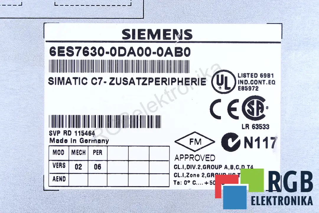 6ES7630-0DA00-0AB0 SIEMENS