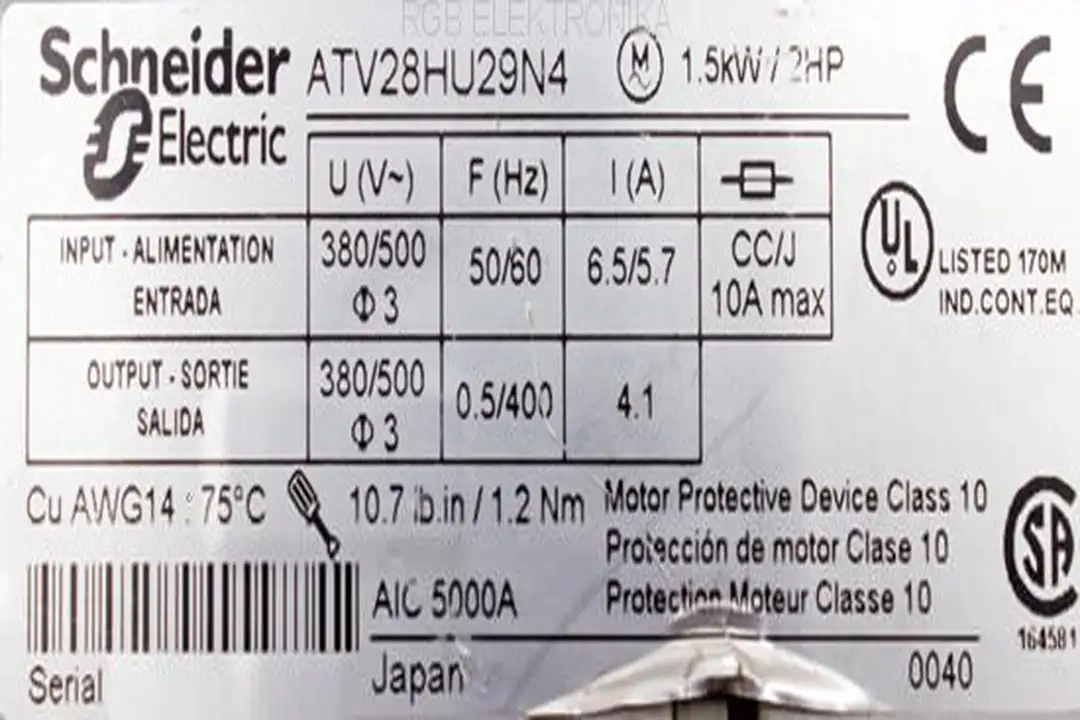 atv28hu29n4-altivar-28 SCHNEIDER ELECTRIC Reparatur