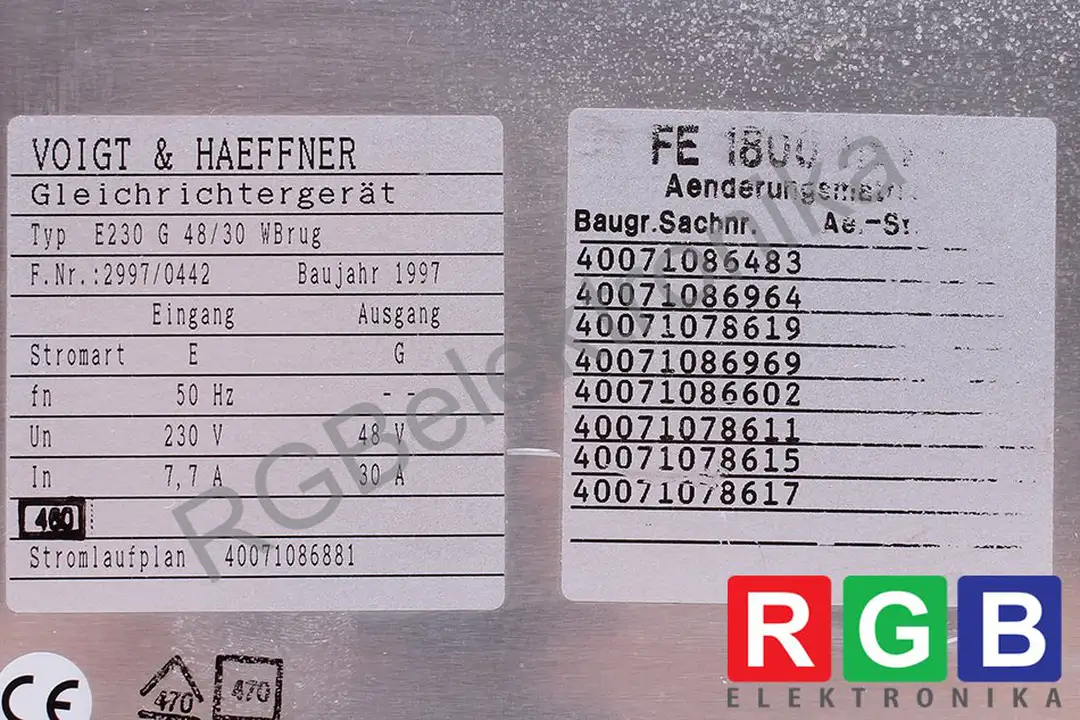 e230g48-30-e230-g-48-30 VOIGT&HAEFFNER Reparatur