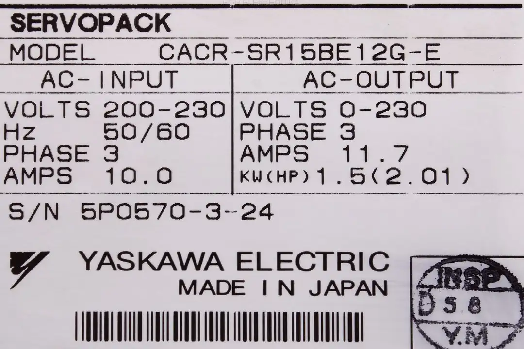 cacr-sr15be12g-e YASKAWA Reparatur