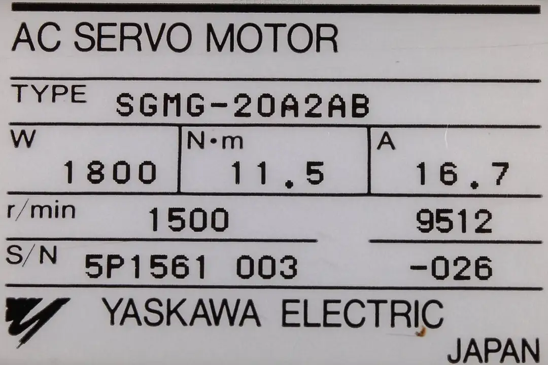 sgmg-20a2ab YASKAWA Reparatur