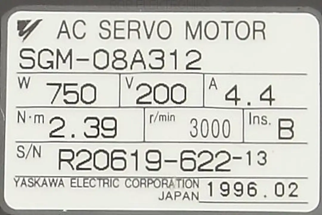 Service sgm-08a312 YASKAWA