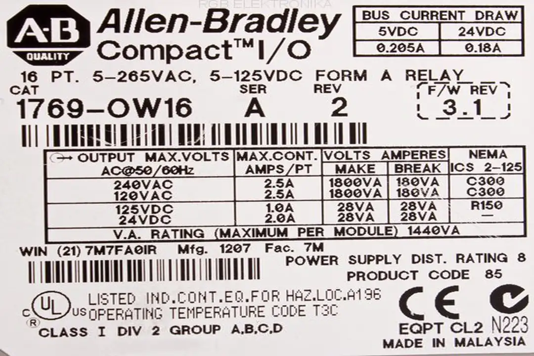 1769-ow16_35234 ALLEN BRADLEY Reparatur