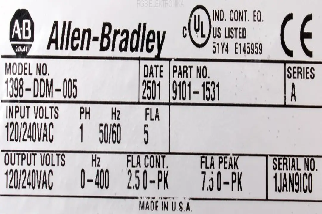 1398-ddm-005 ALLEN BRADLEY Reparatur