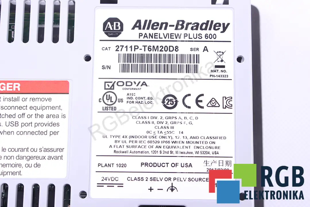 ALLEN BRADLEY 2711P-T6M20D8 2711P-T6M20D8 ALLEN BRADLEY