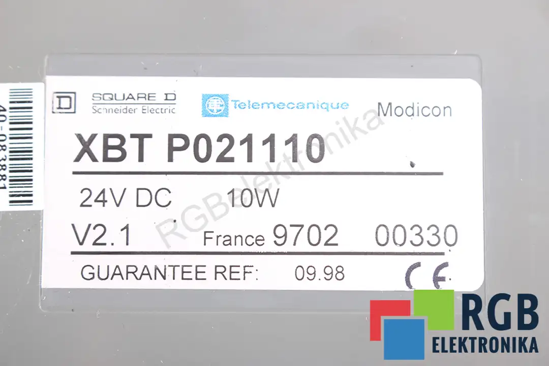 XBT-P021110 TELEMECANIQUE