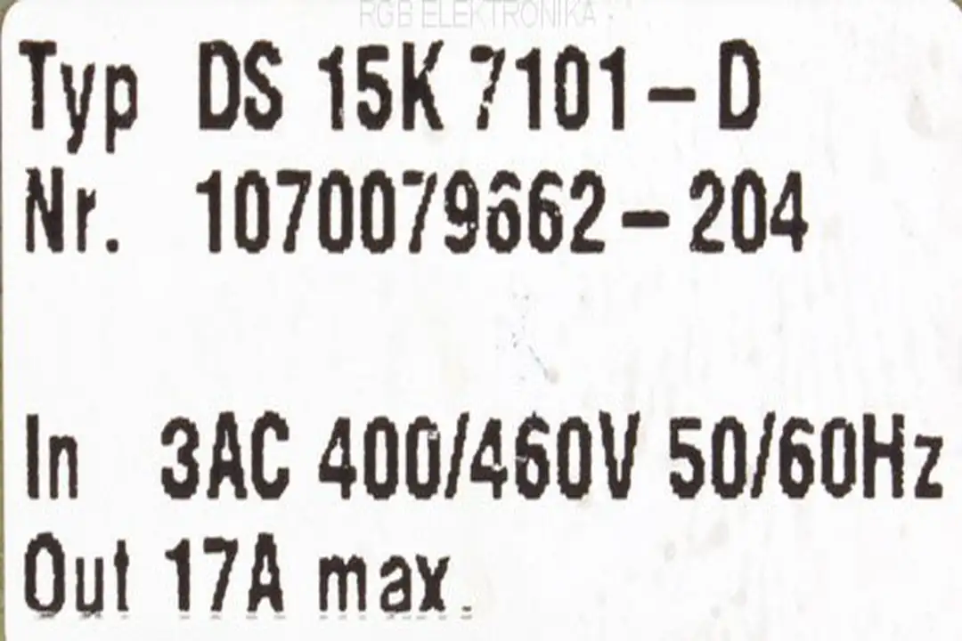 DS15K7101-D BOSCH