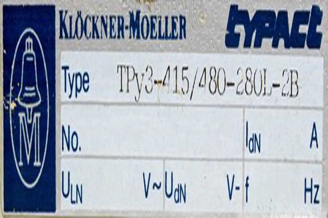TPY3-415/480-280L-2B KLOCKNER MOELLER