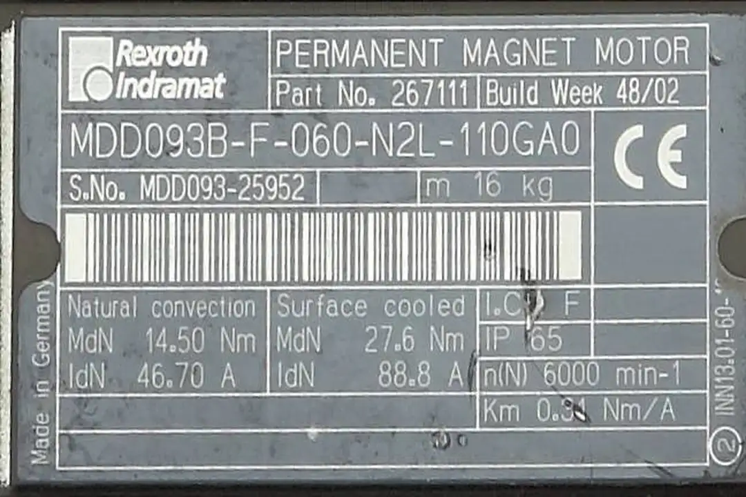 mdd093b-f-060-n2l-110gao INDRAMAT Reparatur