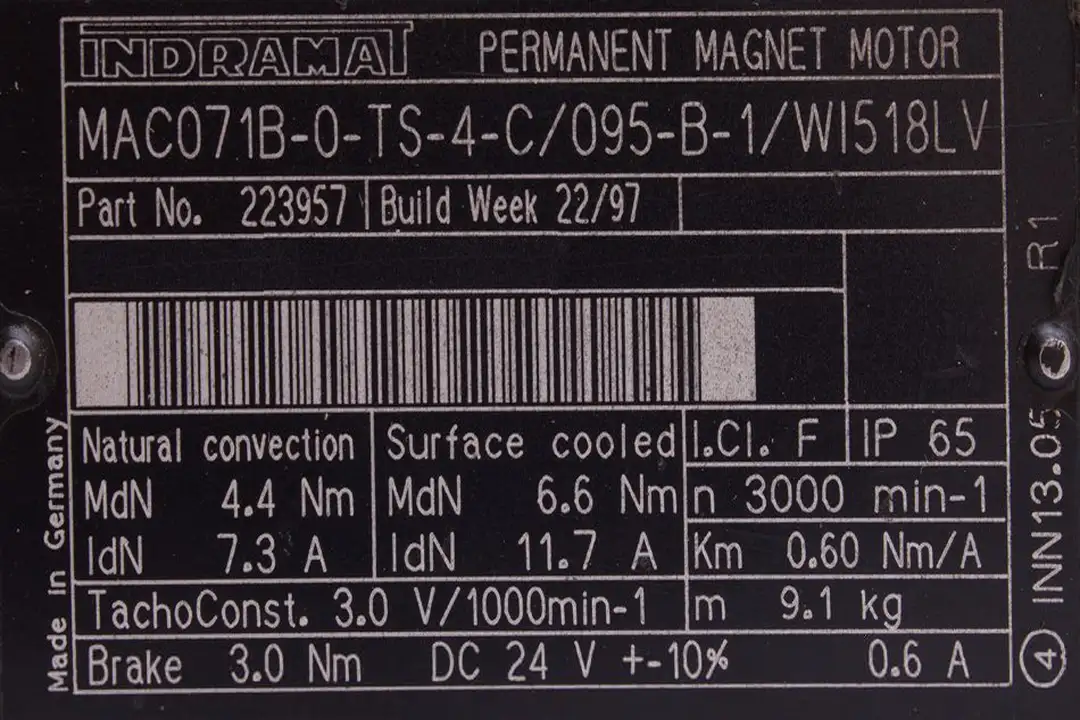 MAC071B-0-TS-4-C/095-B-1/WI518LV INDRAMAT