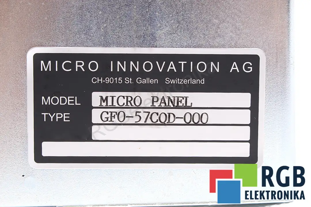 GF0-57CQD-000 MICRO INNOVATION AG