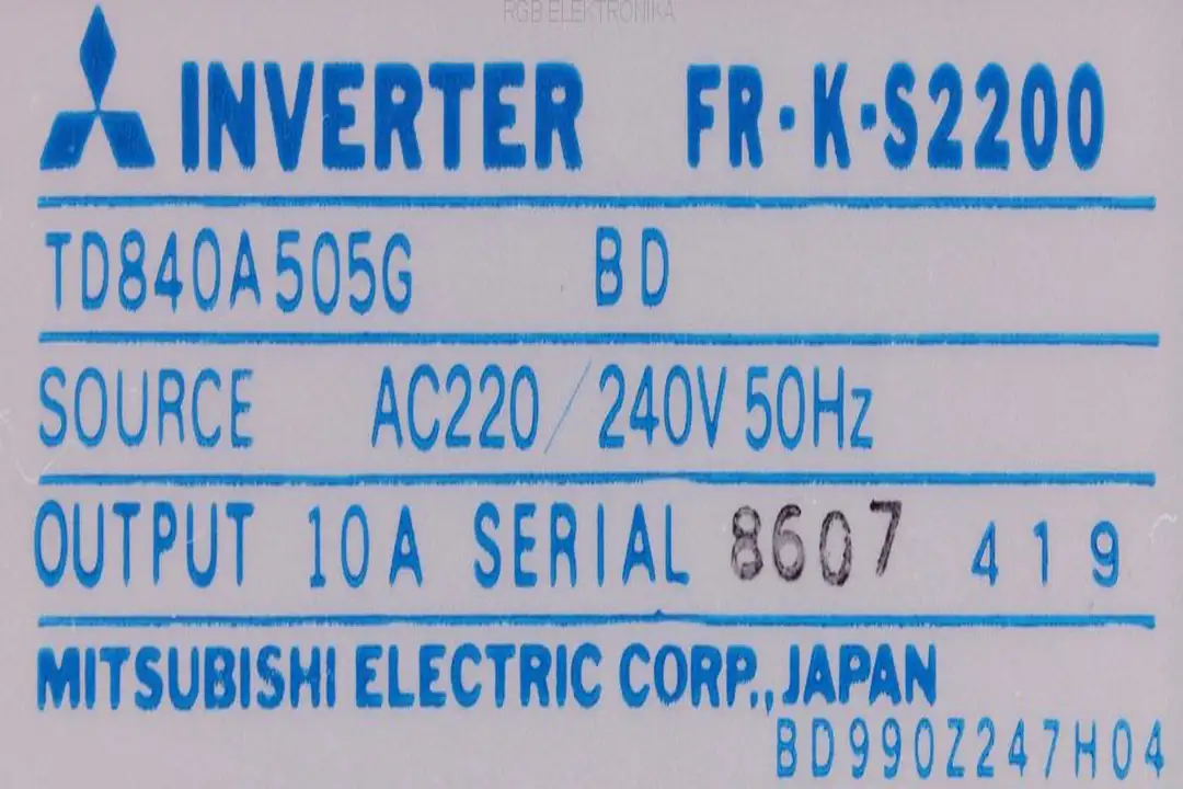fr-k-s2200 MITSUBISHI ELECTRIC Reparatur