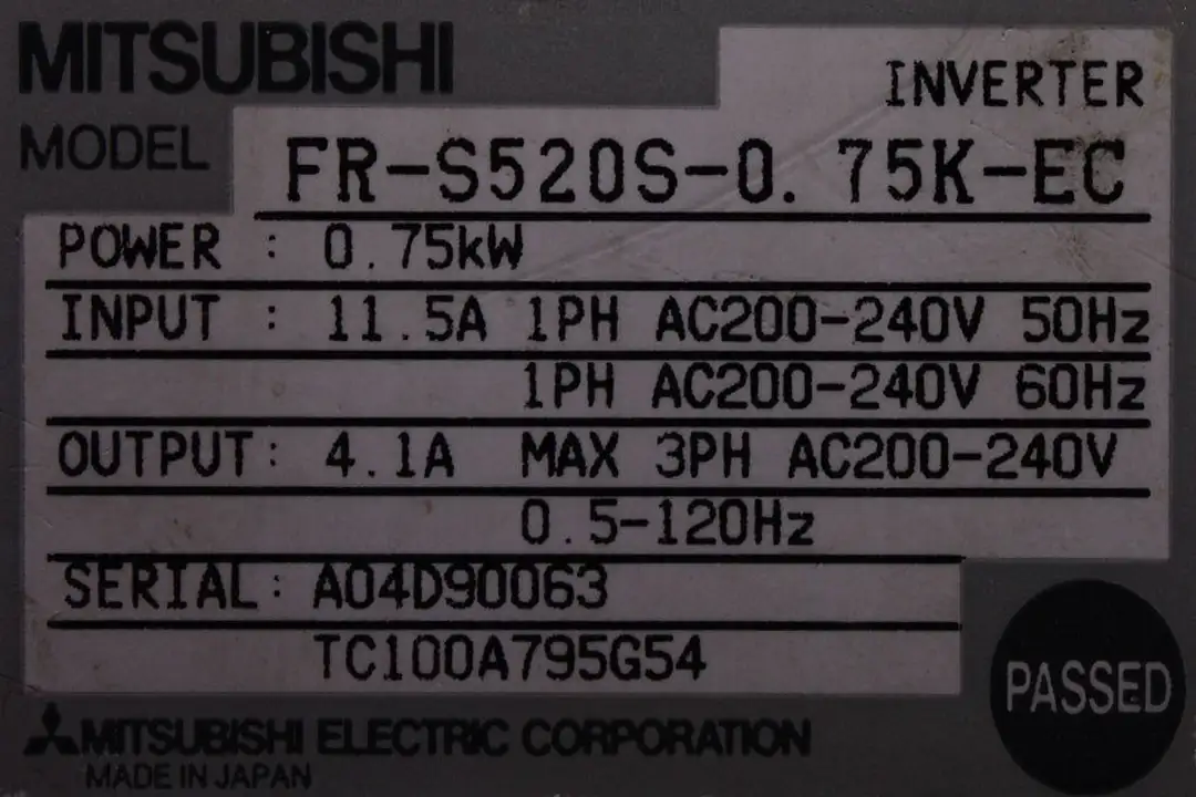 fr-s520s-0.75k-ec MITSUBISHI ELECTRIC Reparatur