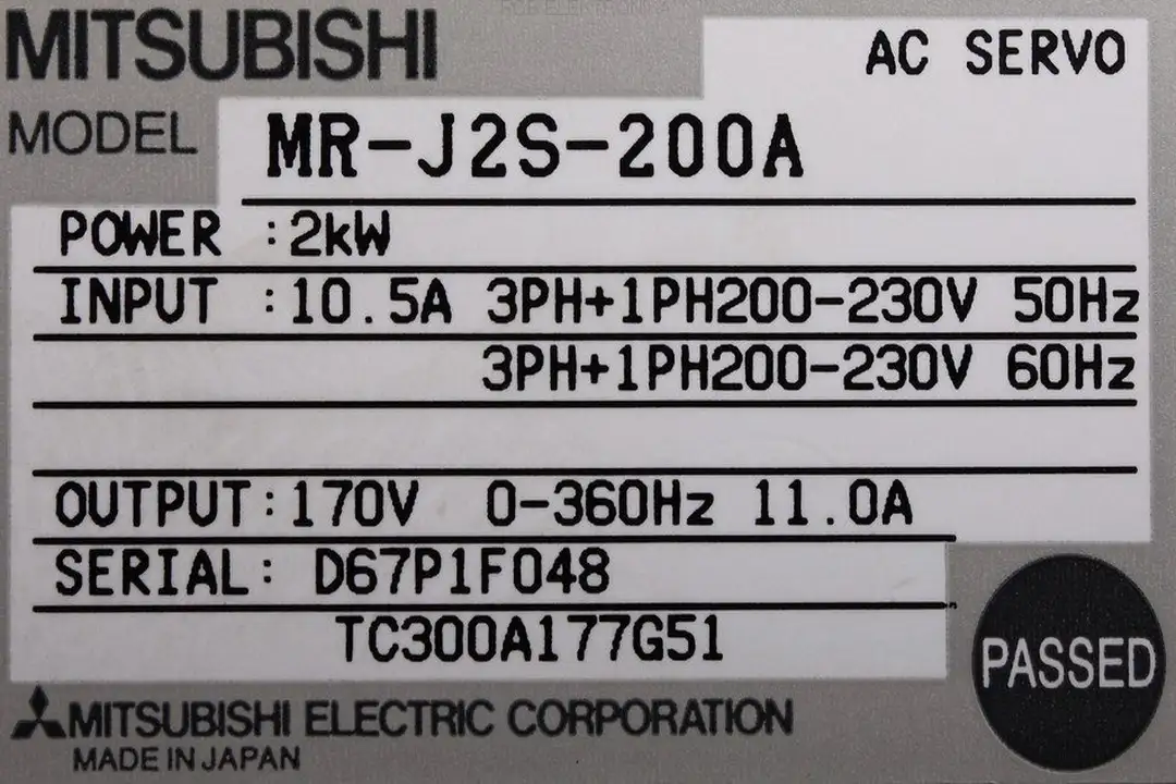 mr-j2s-200a MITSUBISHI ELECTRIC Reparatur