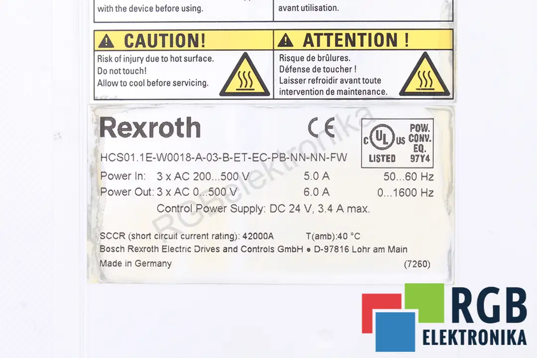 HCS01.1E-W0018-A-03-B-ET-EC-PB-NN-NN-FW BOSCH REXROTH