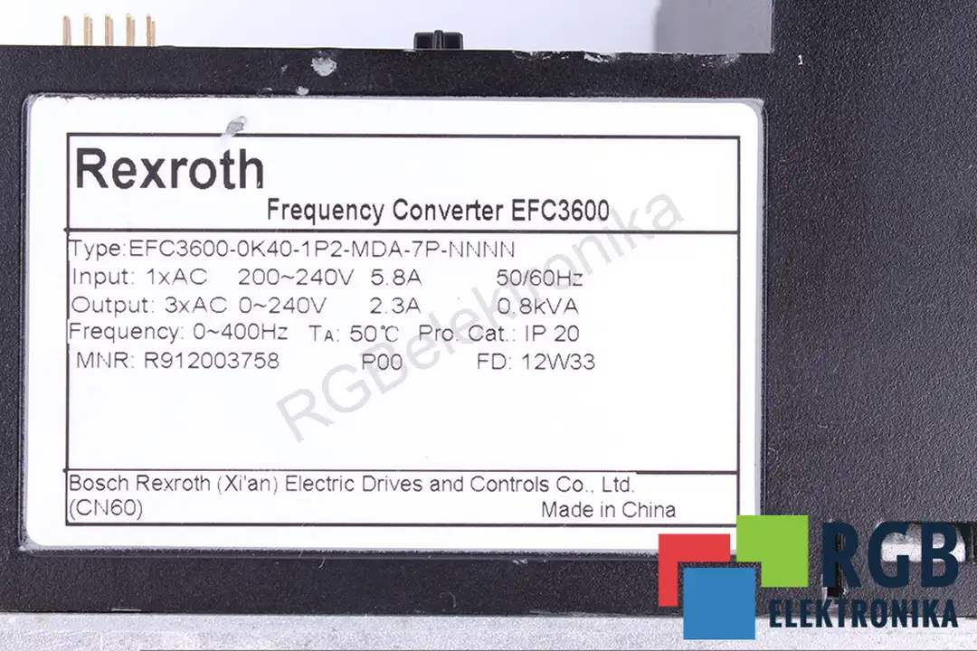 efc3600-0k40-1p2-mda-7p-nnnn BOSCH REXROTH Reparatur