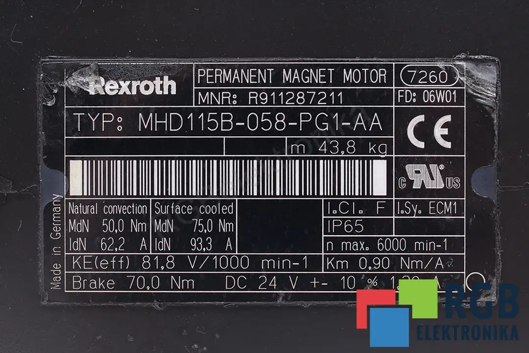 BOSCH REXROTH MHD115B-058-PG1-AA MHD115B-058-PG1-AA BOSCH REXROTH