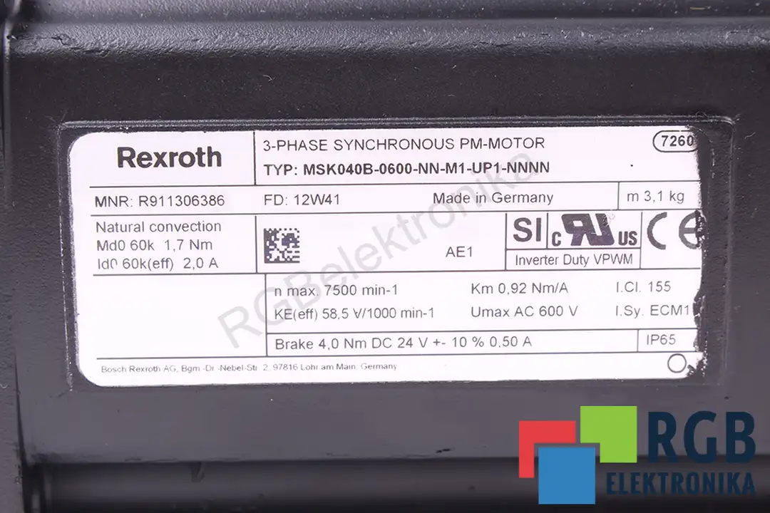 MSK040B-0600-NN-M1-UP1-NNNN BOSCH REXROTH