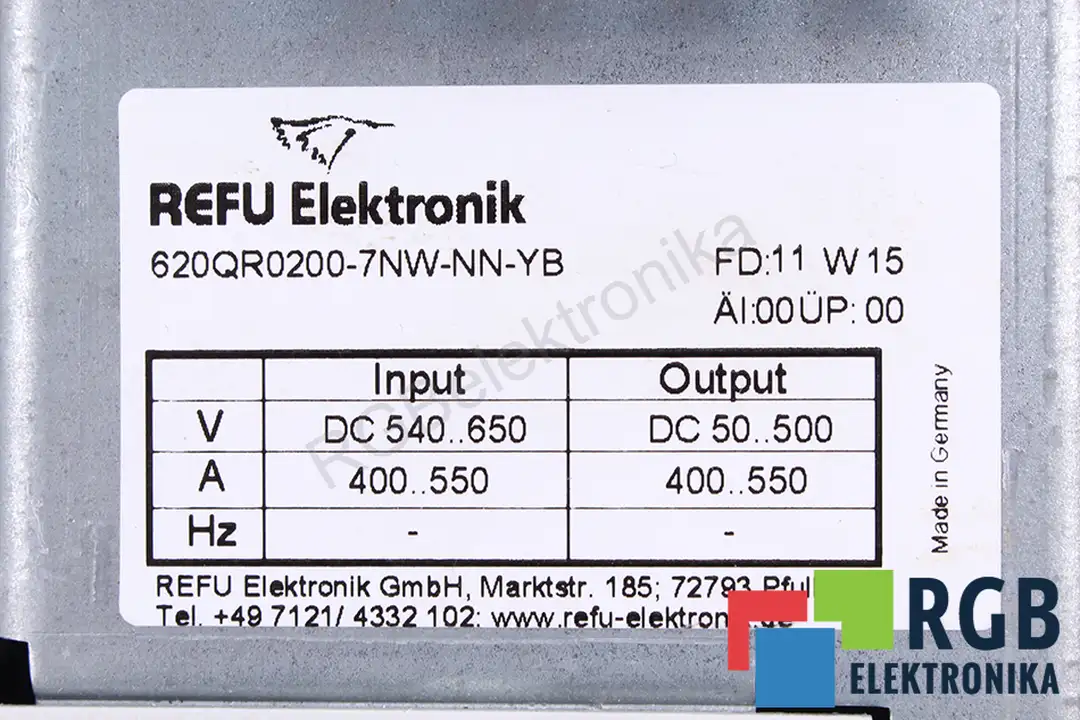620qr0200-7nw-nn-yb REFU ELEKTRONIK Reparatur