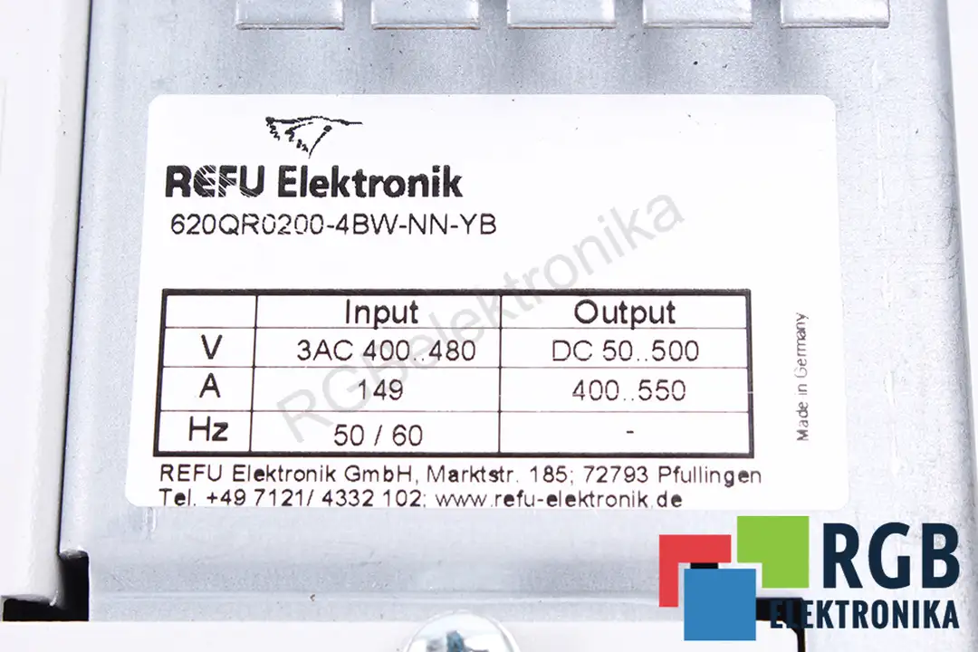 620qr0200-4bw-nn-yb REFU ELEKTRONIK Reparatur