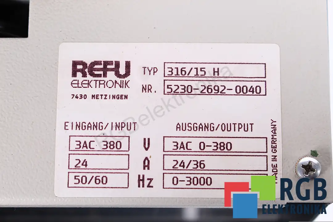 316/15H REFU ELEKTRONIK