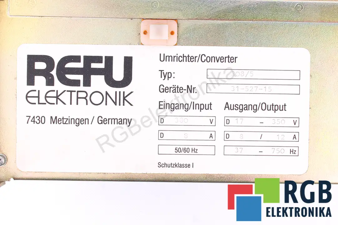 Service typ--308-5 REFU ELEKTRONIK