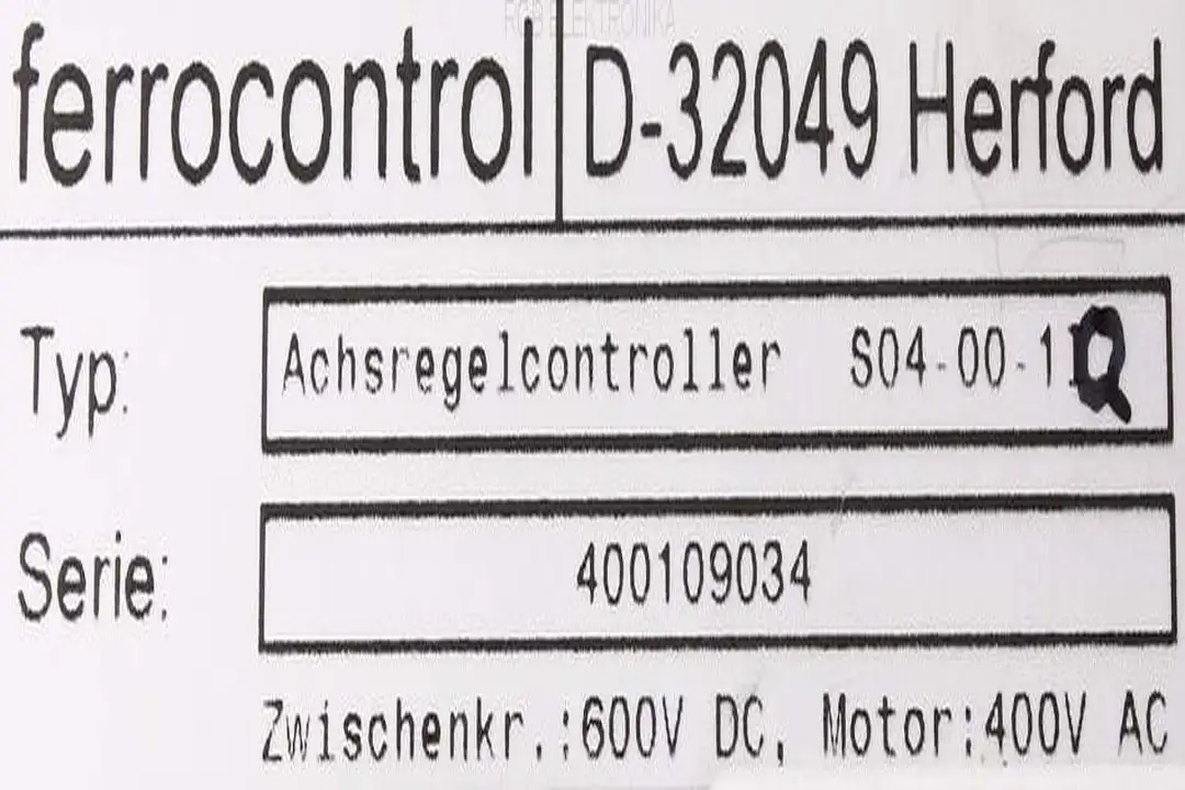 s04-00-1q FERROCONTROL Reparatur