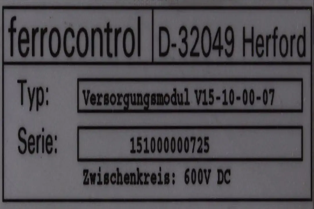 v15-10-00-07 FERROCONTROL Reparatur
