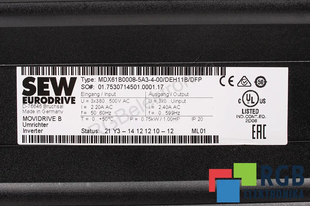 MDX61B0008-5A3-4-00/DEH11B/DFP SEW EURODRIVE