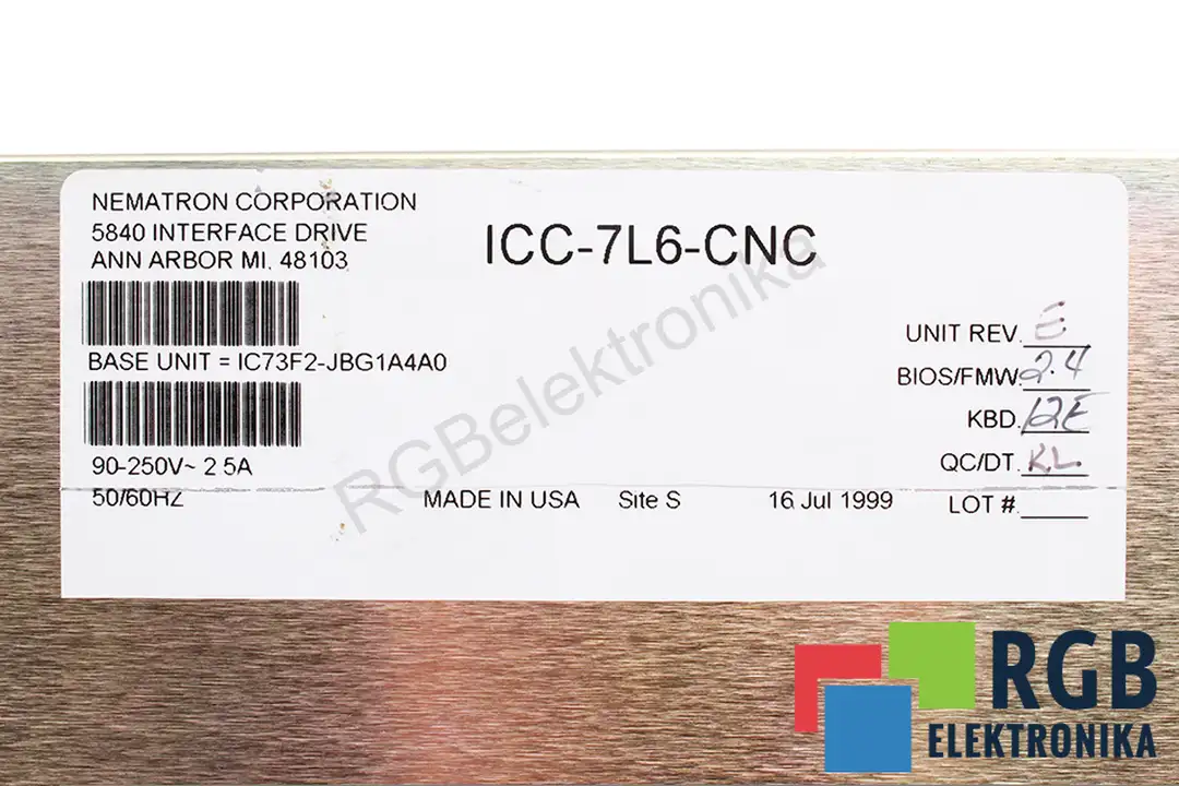 icc-7l6-cnc NEMATRON Reparatur