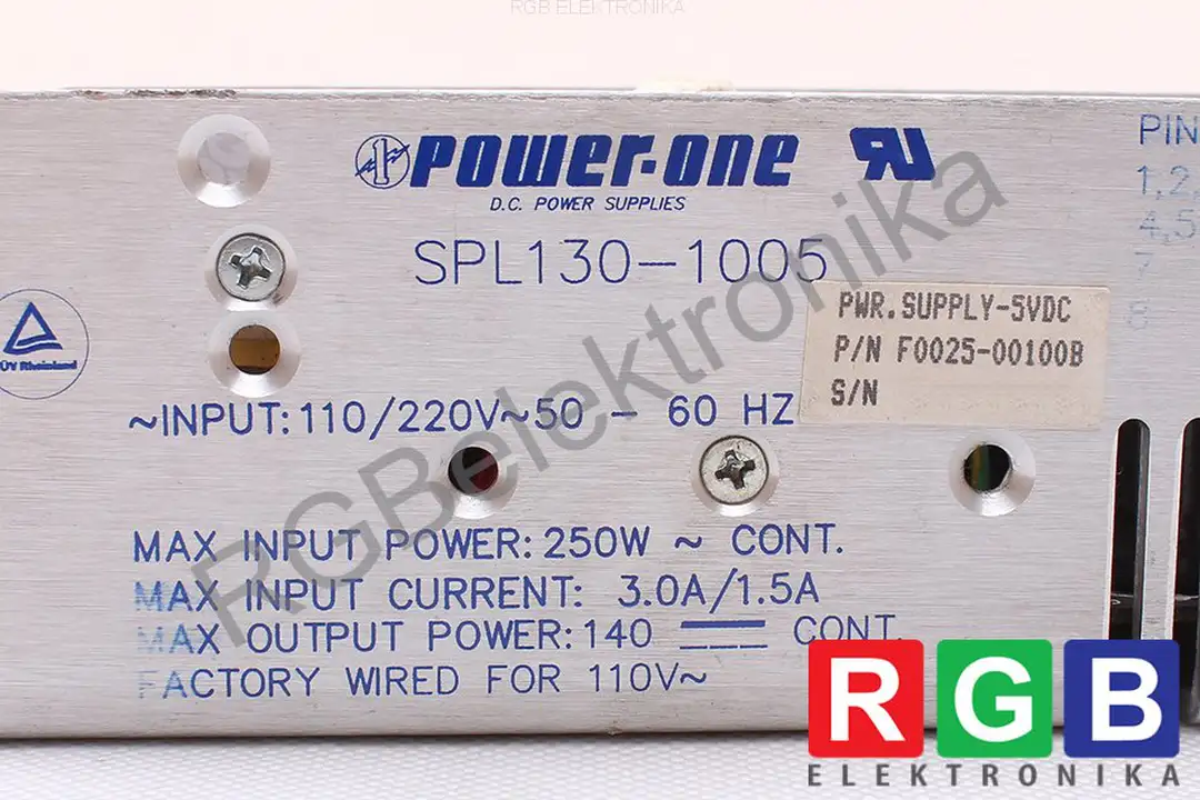 SPL130-1005 F0025-00100B D.C POWER-ONE