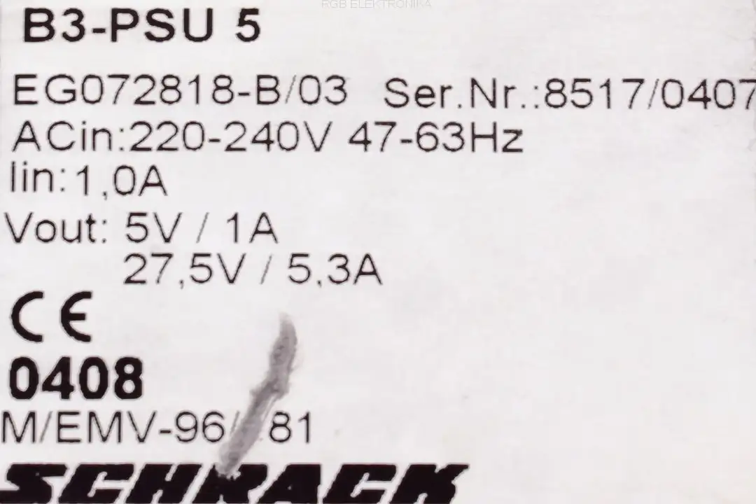 B3-PSU5 SCHRACK