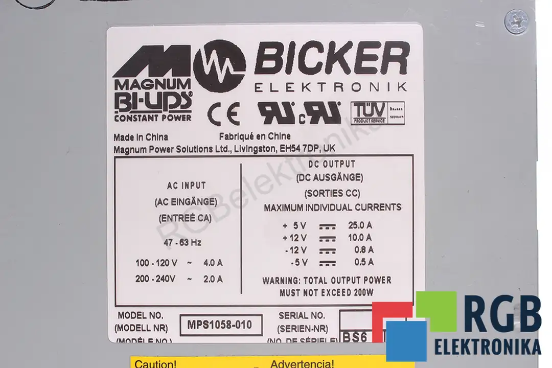 MPS1058- 010 BICKER