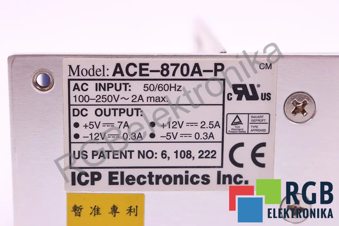 ACE-870A-P ICP ELECTRONICS