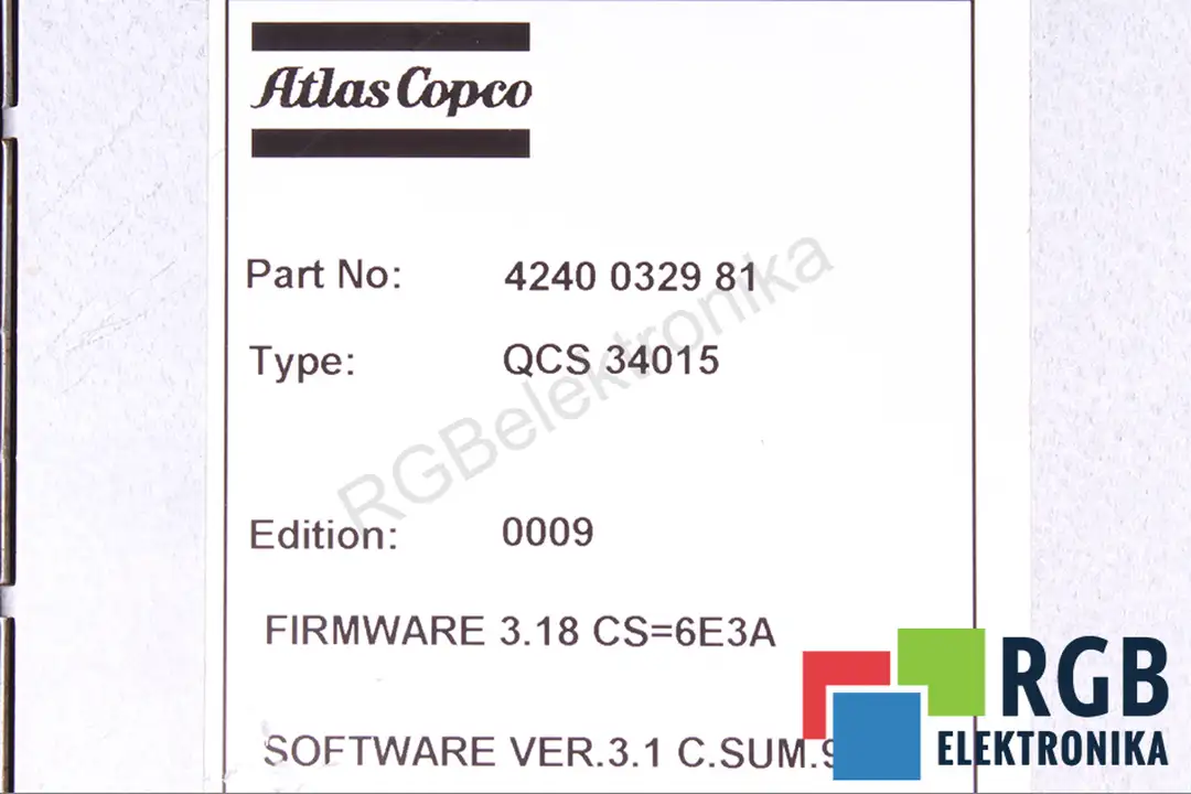 qcs34015-4240032981 ATLAS COPCO Reparatur