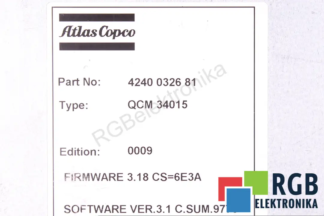 qcm34015 ATLAS COPCO Reparatur