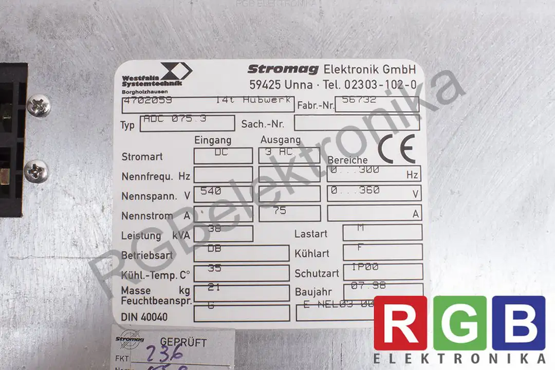 adc-075.3 STROMAG Reparatur