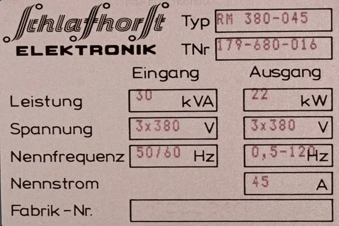 rm-380-045 SCHLAFHORST ELEKTRONIK Reparatur