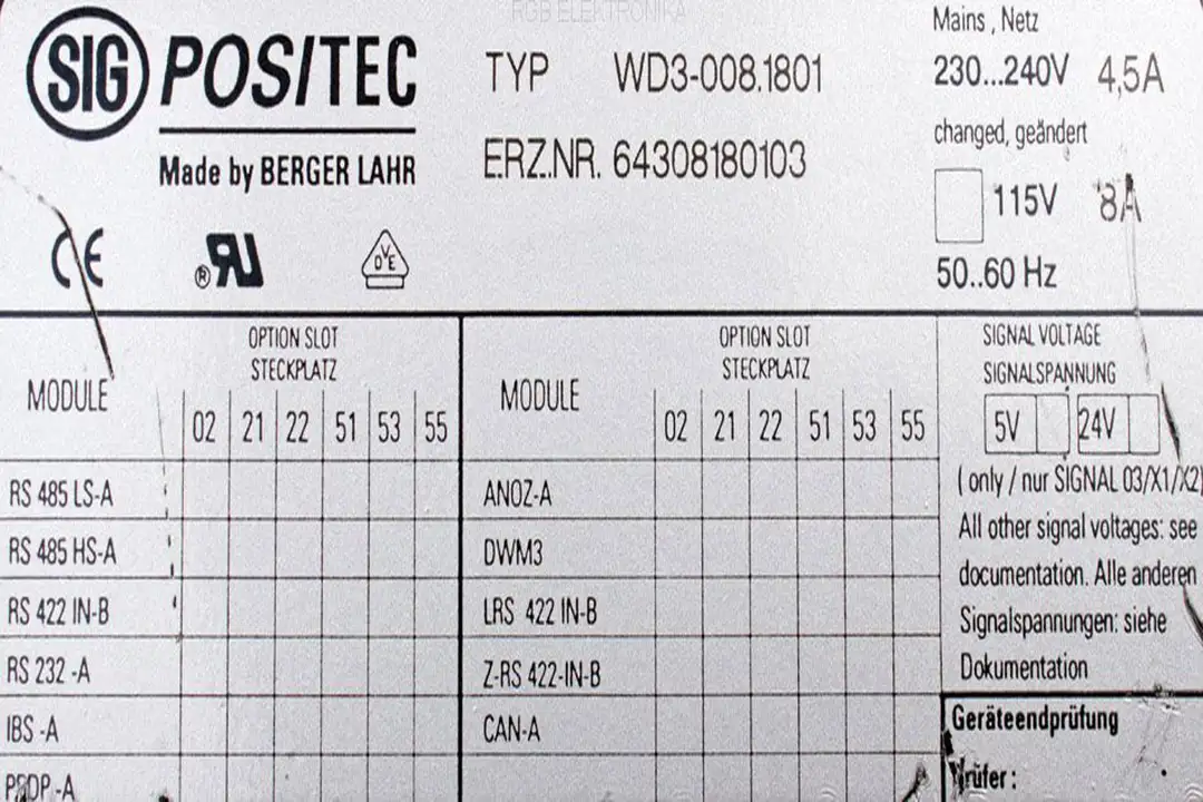 wd3-008.1801 POSITEC Reparatur