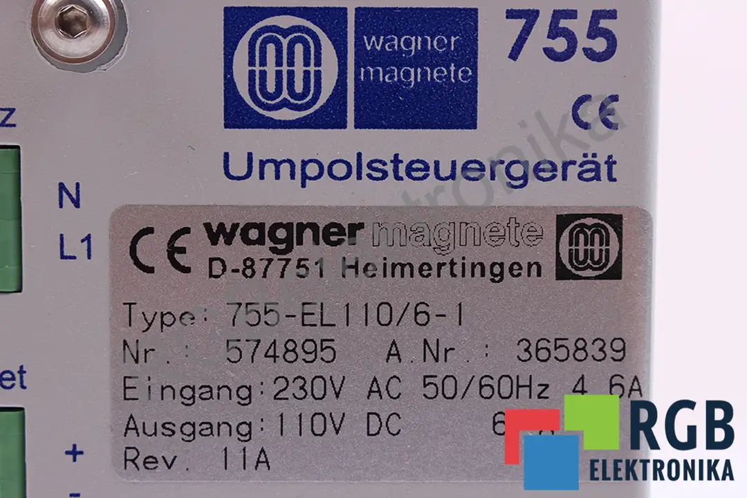 755-EL110/6-1 WAGNER MAGNETE