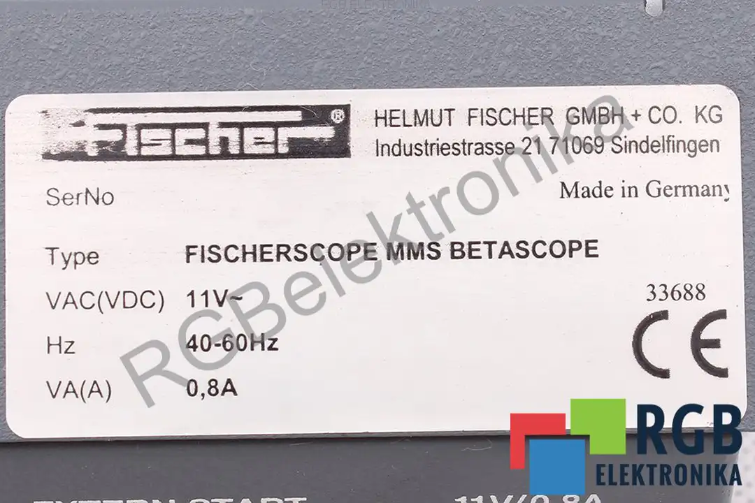 FISCHERSCOPE MMS BETASCOPE FISCHER