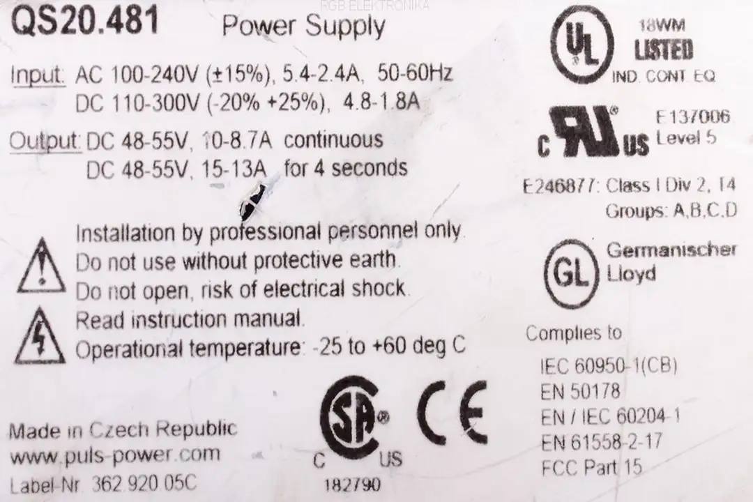 qs20.481 PULS POWER Reparatur