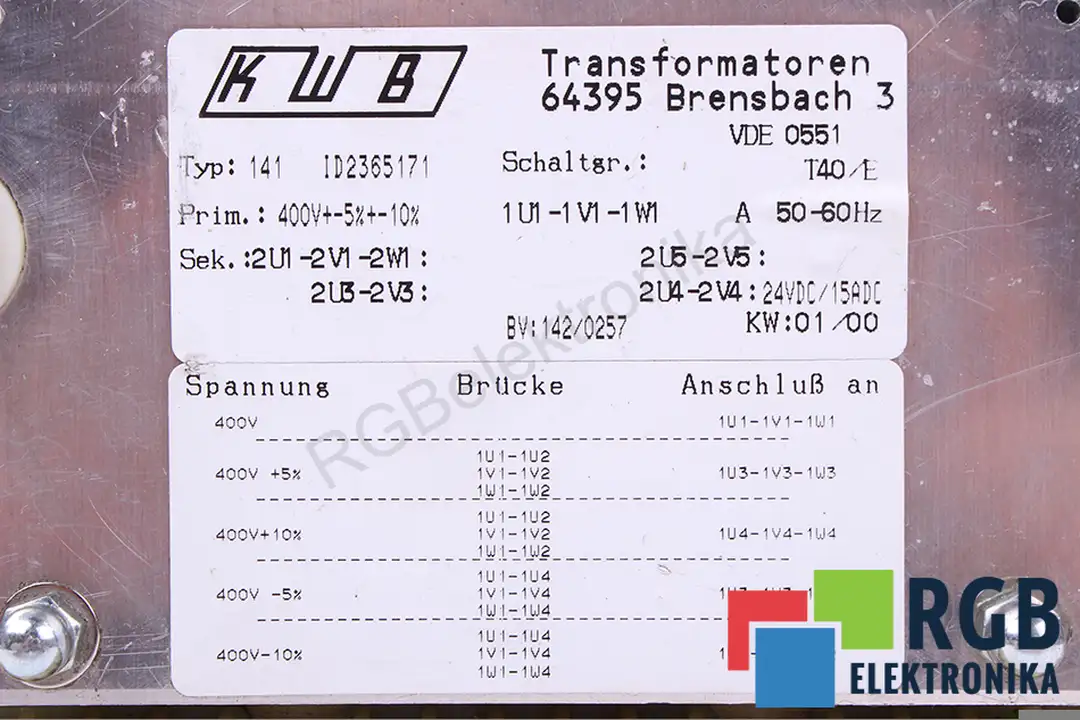 BV142/0257 KWB