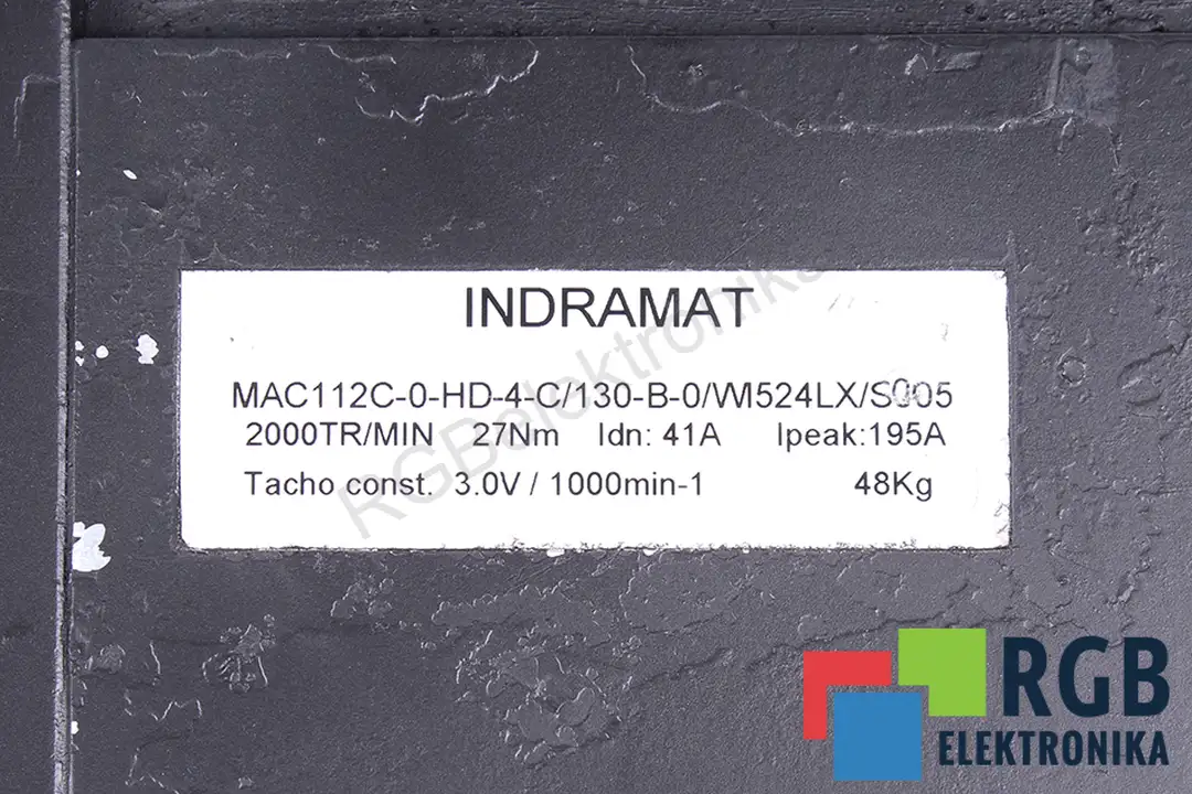 MAC112C-0-HD-4-C/130-B-0/WI524LX/S005 INDRAMAT