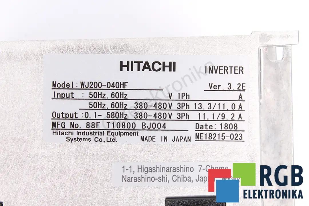 Service wj200-040hf HITACHI