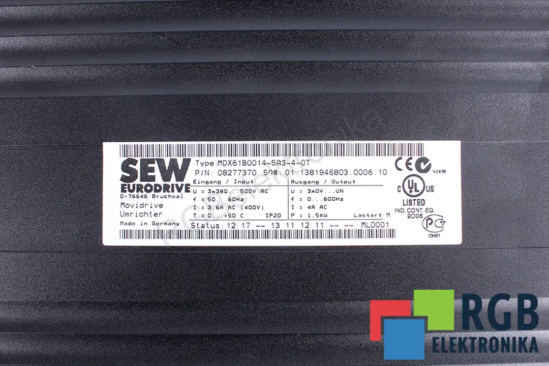 mdx61b0014-5a3-4-0t SEW EURODRIVE Reparatur