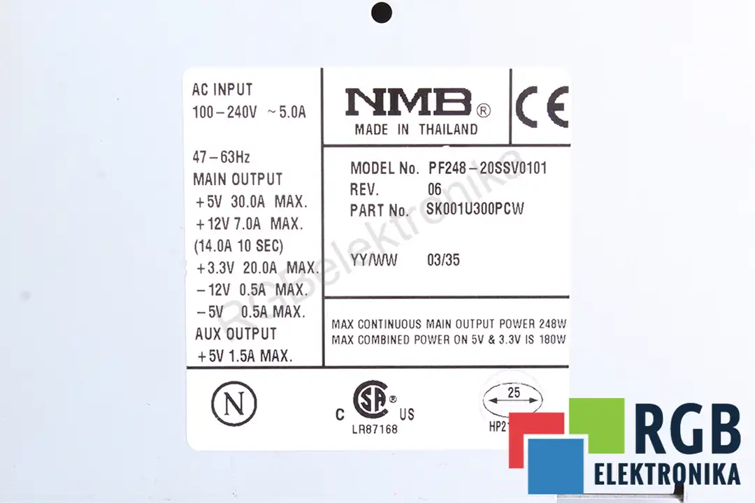 pf248-20ssv0101 NMB Reparatur